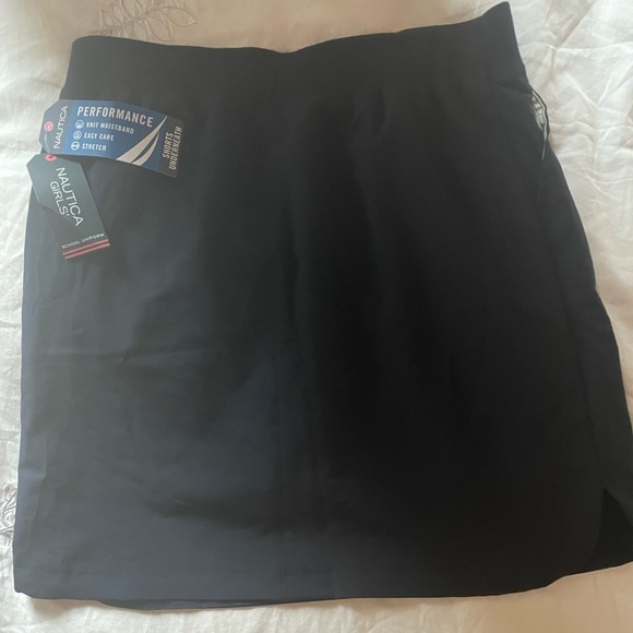 Nautica Girls’ School Uniform Navy Skirt - Picture 2 of 2